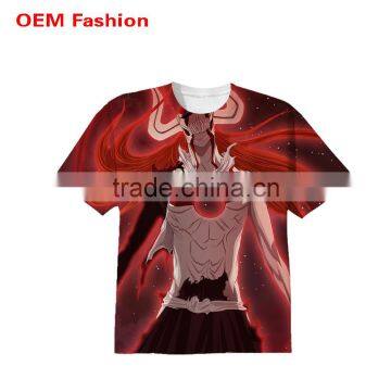 custom sublimation print casual t shirt