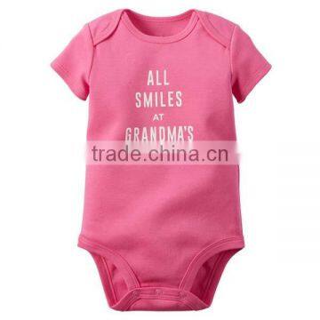 Wholesale 100% Organic Cotton Baby Girl Boy Short Sleeve Bodysuits photo-4