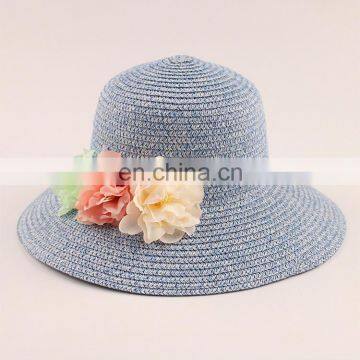 Sunscreen Basin Cap Sunshade Straw Hat Flower Pure Colour Beach Hat