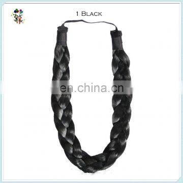 Natural Girls Twist Plait Hoop Black Synthetic Hair Braids HPC-0175