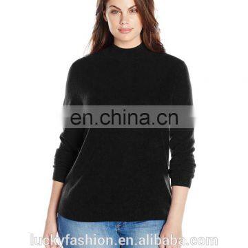 2016 BAIYIMO Women's Plus-Size Mock Neck Sweater Wholesale Made in China