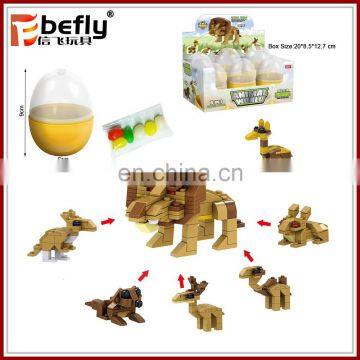 China manufacturer plastic building block toy candy in egg