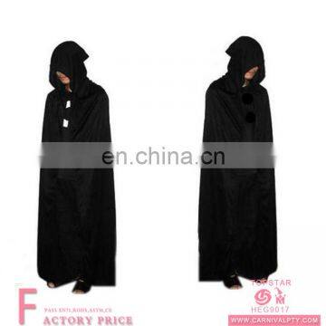 Halloween Party Black Hooded Cloak Adult Death Reaper Demon Vampire Costumes