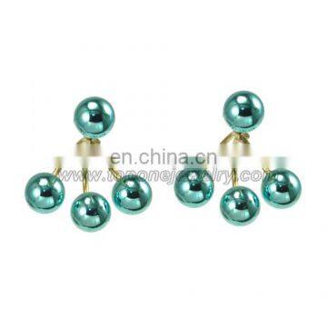 Wholesale cheap magnetic green stone stainless steel earring