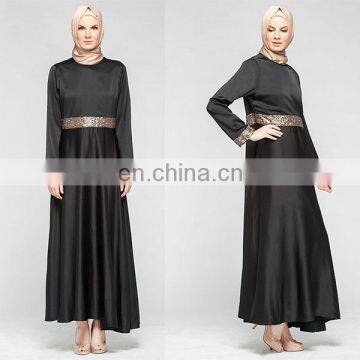 Newest muslim dress sequin design fancy dubai abaya 2016 latest design women jubah