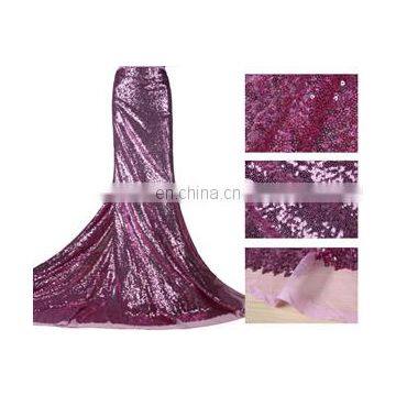 Wholesale purple sequence embroidery lace