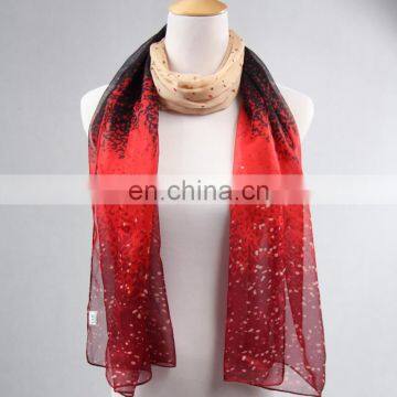 100% polyester long chiffon neckchief