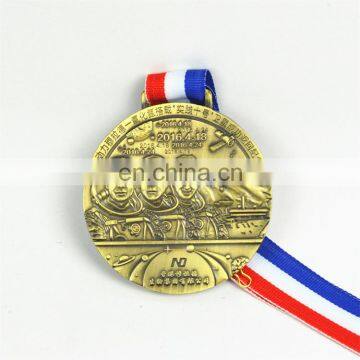 Free Ribbon With 3D Embossed Surface Metal Medal photo-3