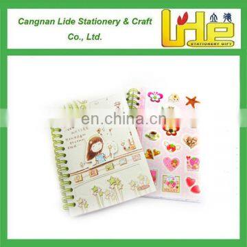 Customized personal logo printed spiral notebook with colored paper