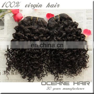 No shedding high quality raw unprocessed deep wave deep curl remy human hair