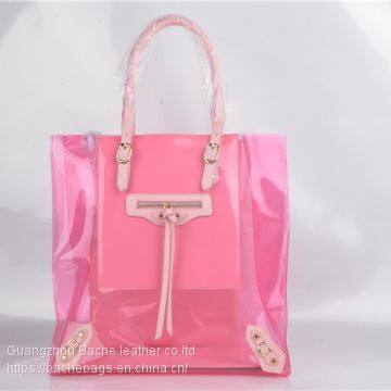 Korean Style Ladies green Clear Jelly Bag Cross Body HandbagJL73499#