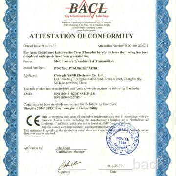 attestation of comformity