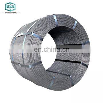 Post tension 1860Mpa high tensile prestressed concrete 12.7mm pc strand for building