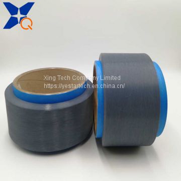 light grey carbon inside conductive nylon filaments 20D/3F-threelots surface low for anti static carpet-XT11926