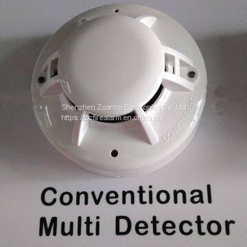 combination smoke and heat detector multi detector 4 wire smoke heat alarm sensor for fire alarm system