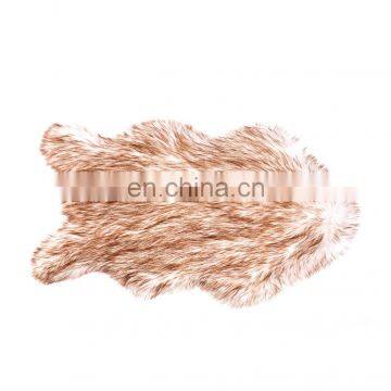 Nordic Long Plush Area Rug Wholesale Faux Carpets Fur Mats Area Yellow Rug For Bedroom photo-5