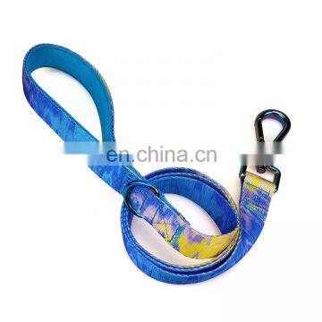 Factory custom designer dog leash padded handle leash dog running leash