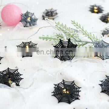 Halloween Lights Hot Selling High Quality Indoor Led String Printing Scary Spider Web Light for Holiday Pendant Decoration