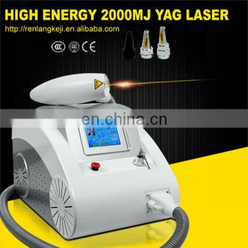 Hot selling nd yag laser/tattoo removal laser facial rejuvenation machine