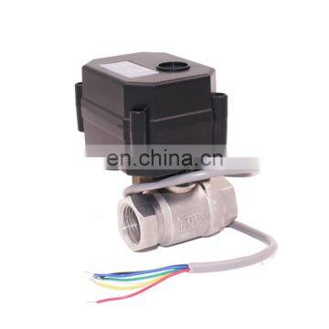 CWX-15N 2-way 3/4" stainless steel 304 electric On-Off valve with position signal feedback operation