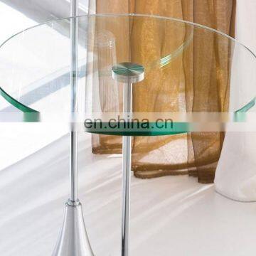 High Quality Clear Round Small Stand Glass Table Top photo-4