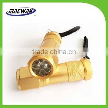 Non- rolling 9led torch flashlight