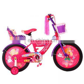 Doll Carrier Baby Bicicleta Kid"s Bike With V Brake 3 -10 Years Old Child Bicycle For Baby Girl OEM Princess Kids Bicycle