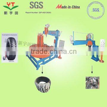 high effiency otr tyre shredder equipment machinerey/nylon tyre scrap cutting machine for sale