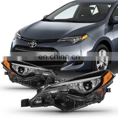 Fits 2017 2018 2019 Toyota Corolla LE Eco L LE LED Headlamp Projector Headlights Driver Left + Passenger Right Pair