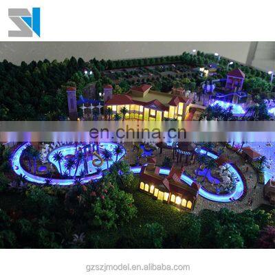 Miniature architectural model making , water park scale model building