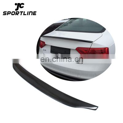 CA Style Carbon Fiber Rear Trunk Boot Wing Lip Spoiler for Audi A5 Quattro Coupe 08-15