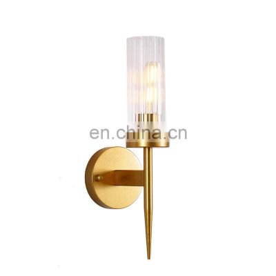 Factory Selling Modern Iron Wall Sconce Crystal Glass Decorative Wall Mounted Light Indoor