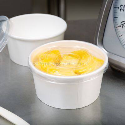Compostable soup cups 6 oz white paper cups paper soup containers