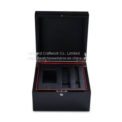 custom black high gloss piano lacquer wooden box jewelry watch packaging solid wood gift box