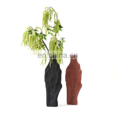 2021 Modern Nordic Minimalism Column Designed Matte Ceramic Porcelain Flower Vase for Home Decor