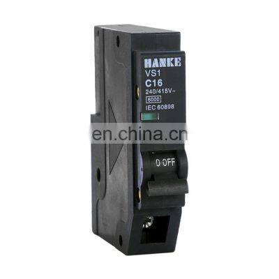 Free sample VS1 32a 63a micro circuit breaker china wenzhou smart mini circuit breaker plug in type black mcb price