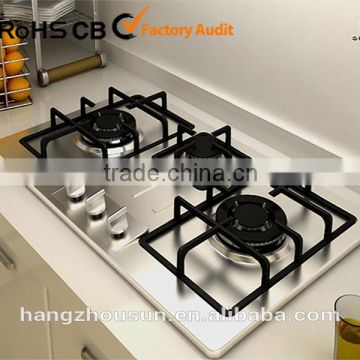 3 burner stainless steel gas hob(CE approved)