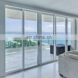 2021 Hot Sale Customized Frameless Aluminum Sectional Interior Noiseless Sliding Door Design With Glass