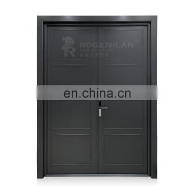 Modern Style Double Panels Villa Main Entry Aluminum Door