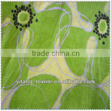 printed leaves linen fabric