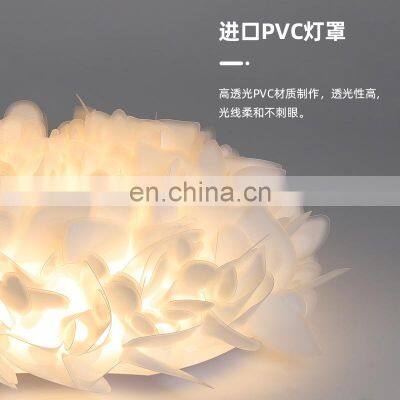 New Style Round Indoor Ceiling Light LED Feather Hanging Lights Home Nordic Modern Leaf Chandelier