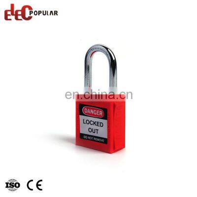 Personalized Hard Steel Shackle Small Nylon Safety Padlock With Key