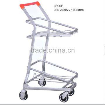 Japan style unfolding smart zinc plated shopping trolley