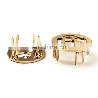 Oil Covered Protection OEM Gold Custom Logo Emboss Metal Tags Label for Bag photo-3