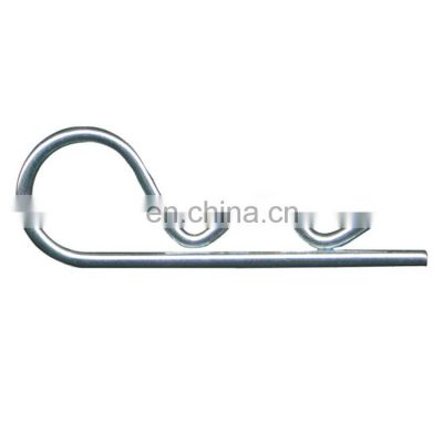 JRSGS Wholesale Factory Carbon Steel Zinc/ Nickel Plated R shape clip Hair Pin Hitch Pin Steel Spring Pin