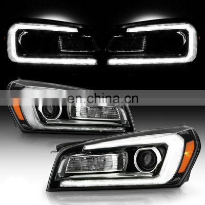 Flyingsohigh Black Projector Halogen Headlights Pair Set For GMC Acadia 2013-2016