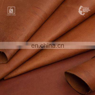 Best Selling Beautiful Drum-Stuffed Full Grain Sustainable 22 Sqft Vegetable Tanned Cow Genuine Leather for Sale photo-2