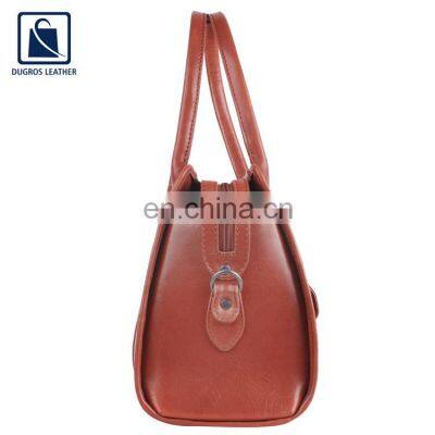 Zipper Closure Type Eye Catching Pattern Stylish Fashion Women Genuine Leather Handbag