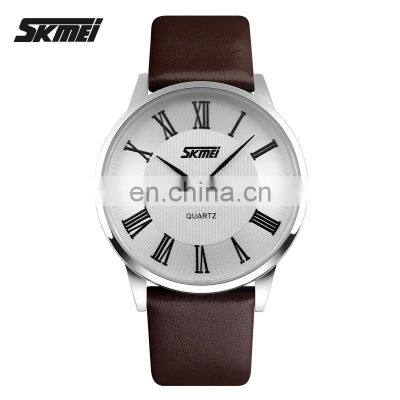 Skmei 9092 Quartz Water Resistant Relogio Masculino Famale Reloj 30m Leather Strap