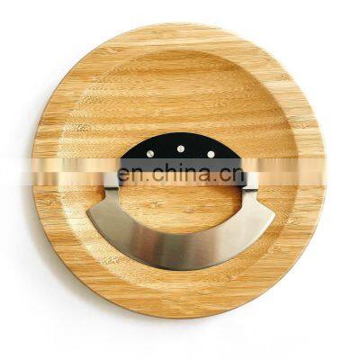 Bamboo Wood Cutting Board Chopping Board With Chopper Knife